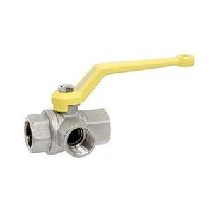 1/2" FFF L-TYPE THREE WAY BALL VALVE